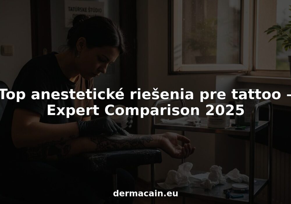 Tatér nanáša klientovi na ruku znecitlivujúci krém pred tetovaním.