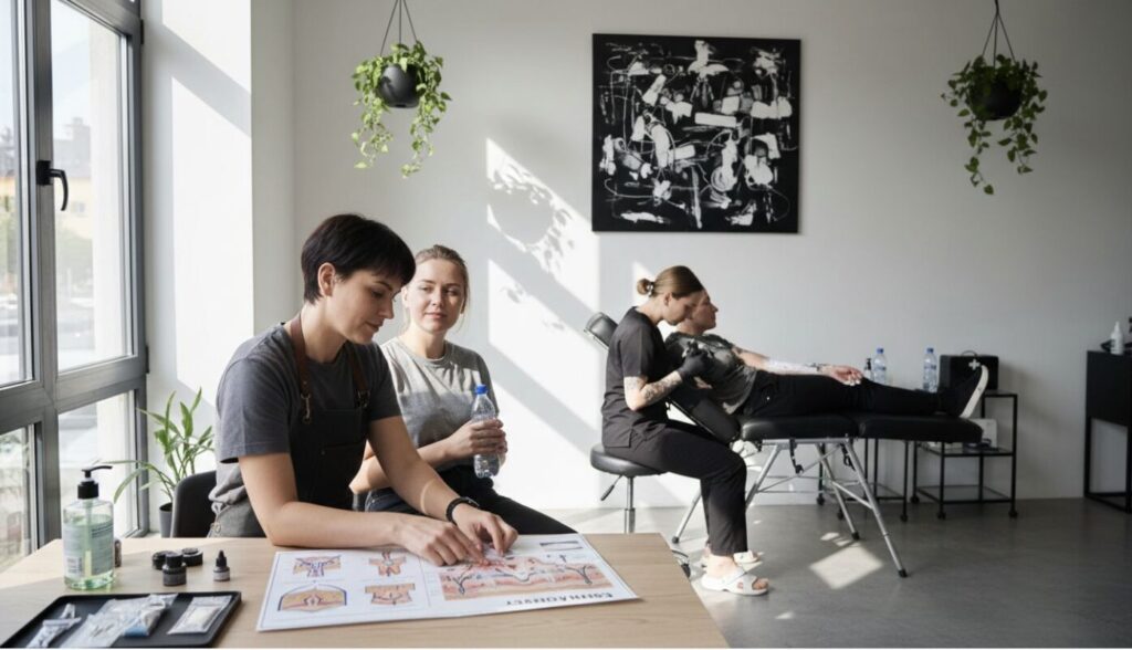 šetrenie bolesti pri tetovaní